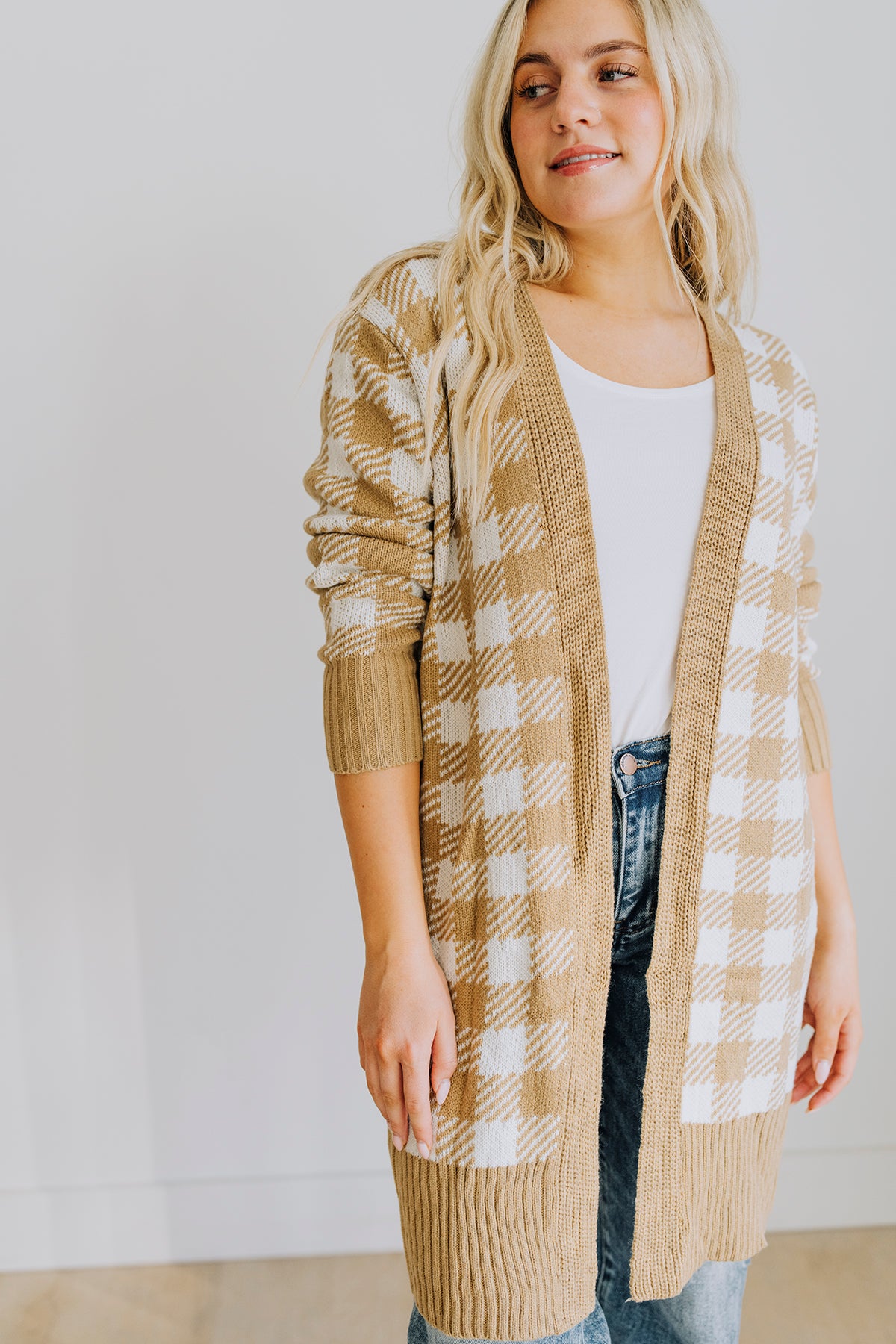 Gingham Plaid Cardigan – Blush Lane