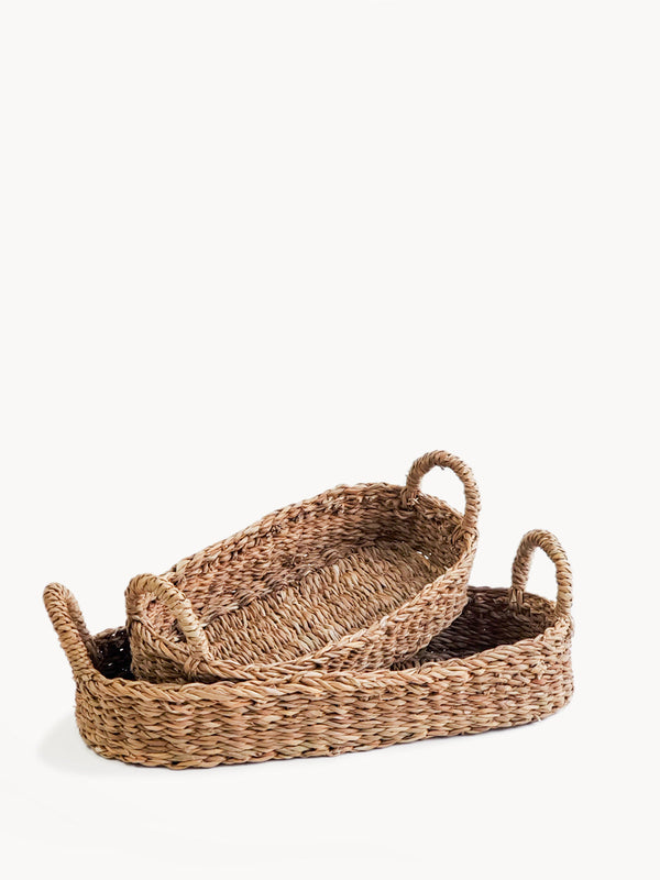 Woven Breadbasket with Natural Handle-0