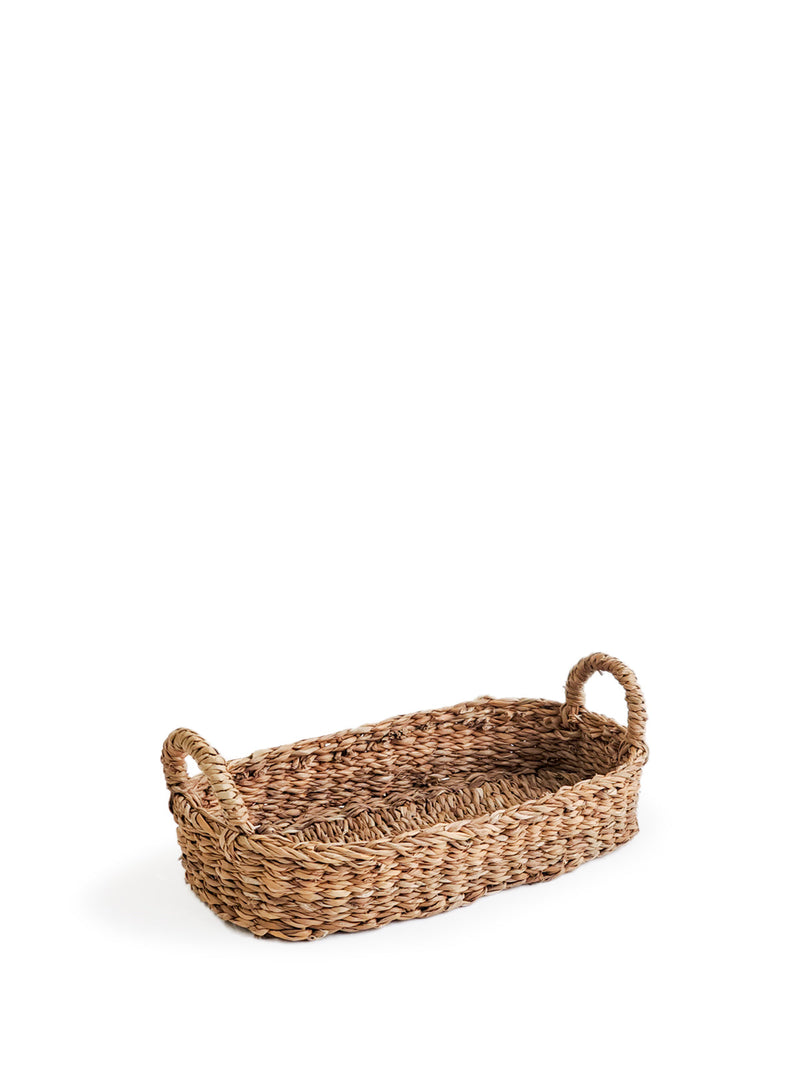 Woven Breadbasket with Natural Handle-2