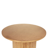 Solid Wood Coffee Table Circle Center Table Modern Farmhouse Living Room Coffee Table round Natural Oak Finish