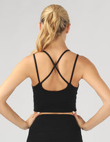 Split Shoulder Strap Sport Bra