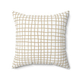 Grid Pillow Cover + Insert in Taupe