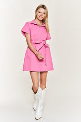 Belted Cotton Dress