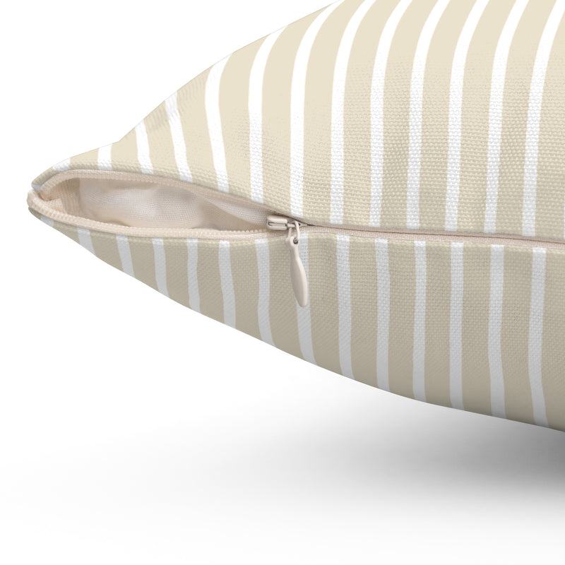 Vintage Stripes Pillow Cover + Insert Taupe