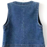 Button-Up Denim Vest