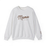 Personalized Mama Crewneck Sweatshirt, Cozy Sweatshirt Customized Mama Sweatshirt