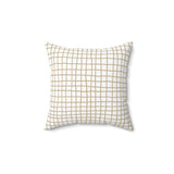 Grid Pillow Cover + Insert in Taupe