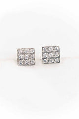 Disco Square Stud Earrings