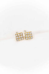 Disco Square Stud Earrings