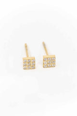 Disco Square Stud Earrings