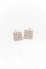 Disco Square Stud Earrings