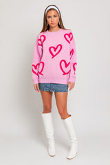 Heart Print Sweater