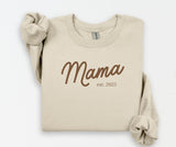 Personalized Mama Crewneck Sweatshirt, Cozy Sweatshirt Customized Mama Sweatshirt