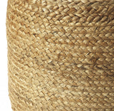 16" Jute Round Pouf Ottoman-5