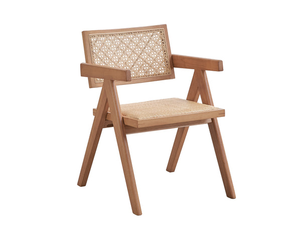 ACME Velentina Arm Chair (Set-2), Rattan & Natural Finish
