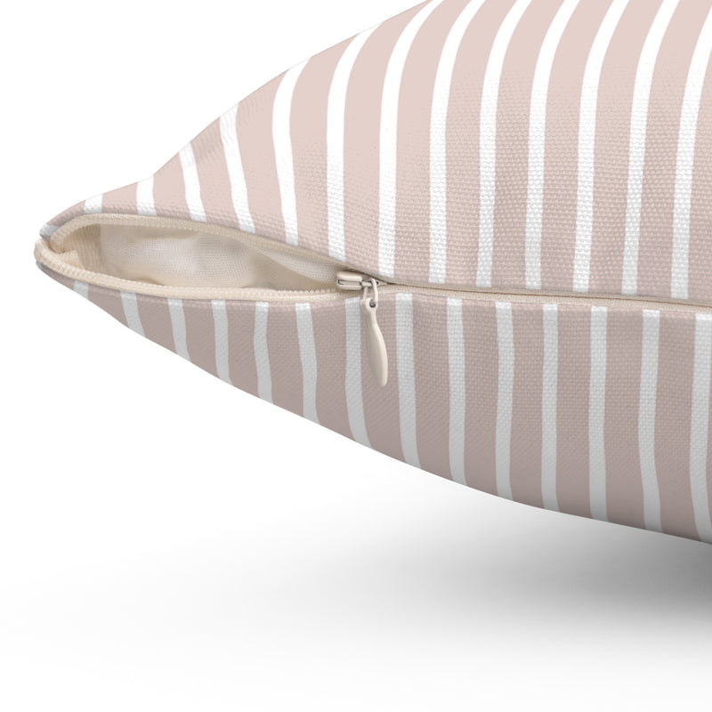 Vintage Stripes Pillow Cover + Insert in Blush