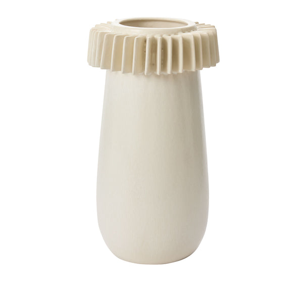 UMA Ceramic Vase – Sculptural Decorative Vase with Textured Rim