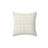 Grid Pillow Cover + Insert in Taupe