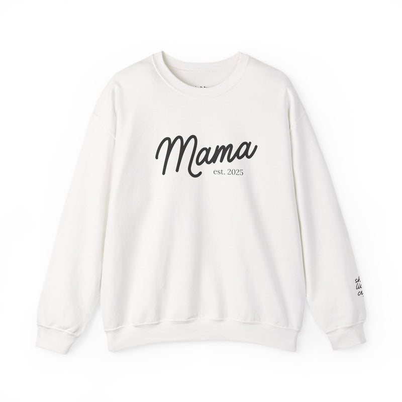 Personalized Mama Crewneck Sweatshirt, Cozy Sweatshirt Customized Mama Sweatshirt