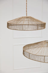 Blake Light Shade – Neutral Metal Wire Pendant Shade for Modern Lighting Design