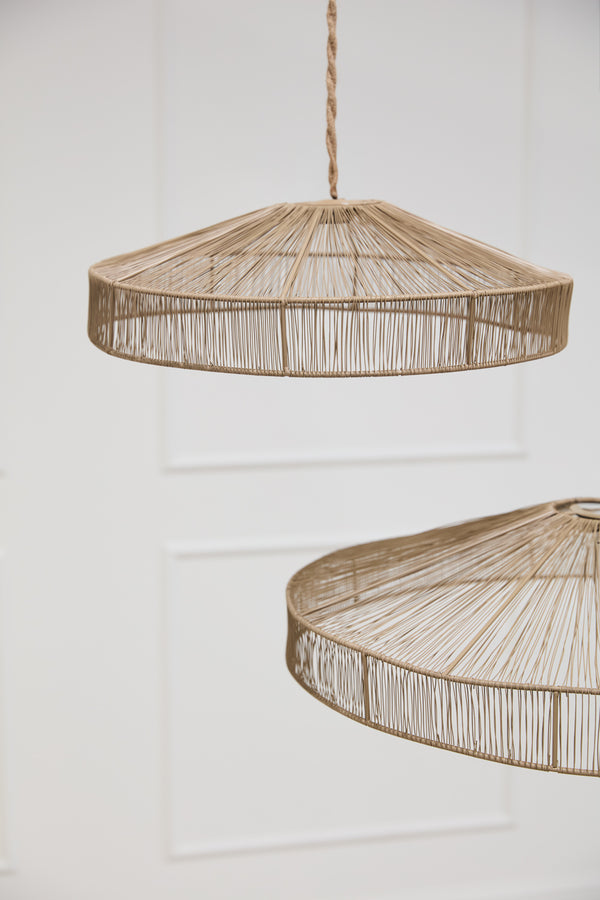 Blake Light Shade – Neutral Metal Wire Pendant Shade for Modern Lighting Design