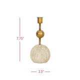 Brass + Wood Taper Holder (Set of 2)