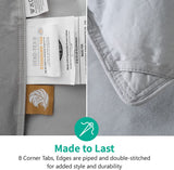 Lightweight Goose Feather down Comforter California King, Organic Cotton Quilted Thin All-Season Duvet Insert for Warm Weather/Hot Sleepers (104X96, Cloud Grey)