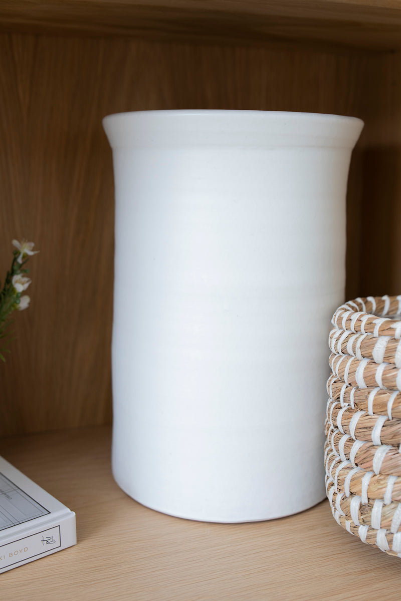 Alban White Vase