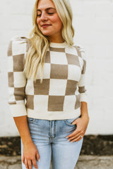 Checker Knit Sweater
