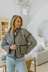 Checkered Quilted Jacket