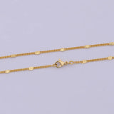 24K Gold Filled Curb Chain Necklace