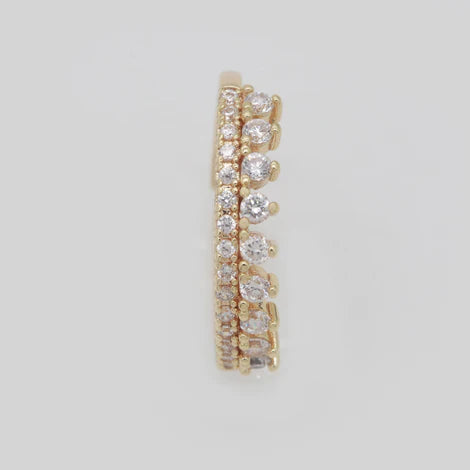 Dainty Crown Marquise Ring Adjustable