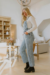 Denim Straight Leg Jumpsuit