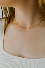 24K Gold Filled Curb Chain Necklace