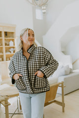 Checkered Quilted Jacket