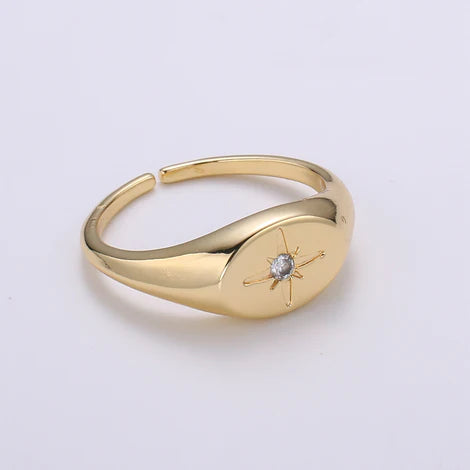 North Star of the Universe Gold Ring