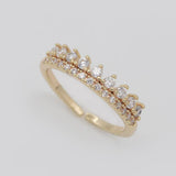Dainty Crown Marquise Ring Adjustable