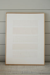 Cream Lines & Dots - 3D Minimalist Abstract Textured Artwork- Wabi Sabi Art