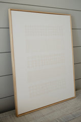 Cream Lines & Dots - 3D Minimalist Abstract Textured Artwork- Wabi Sabi Art
