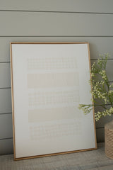 Cream Lines & Dots - 3D Minimalist Abstract Textured Artwork- Wabi Sabi Art