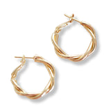 Dainty Twisted Hoop Earrings by Layer Jewelry