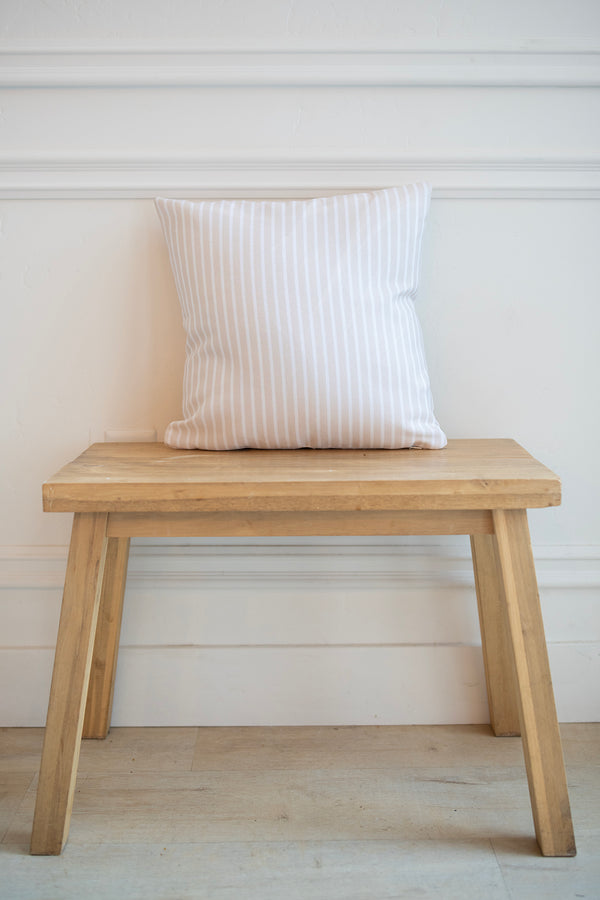 Vintage Stripes Pillow Cover + Insert Taupe
