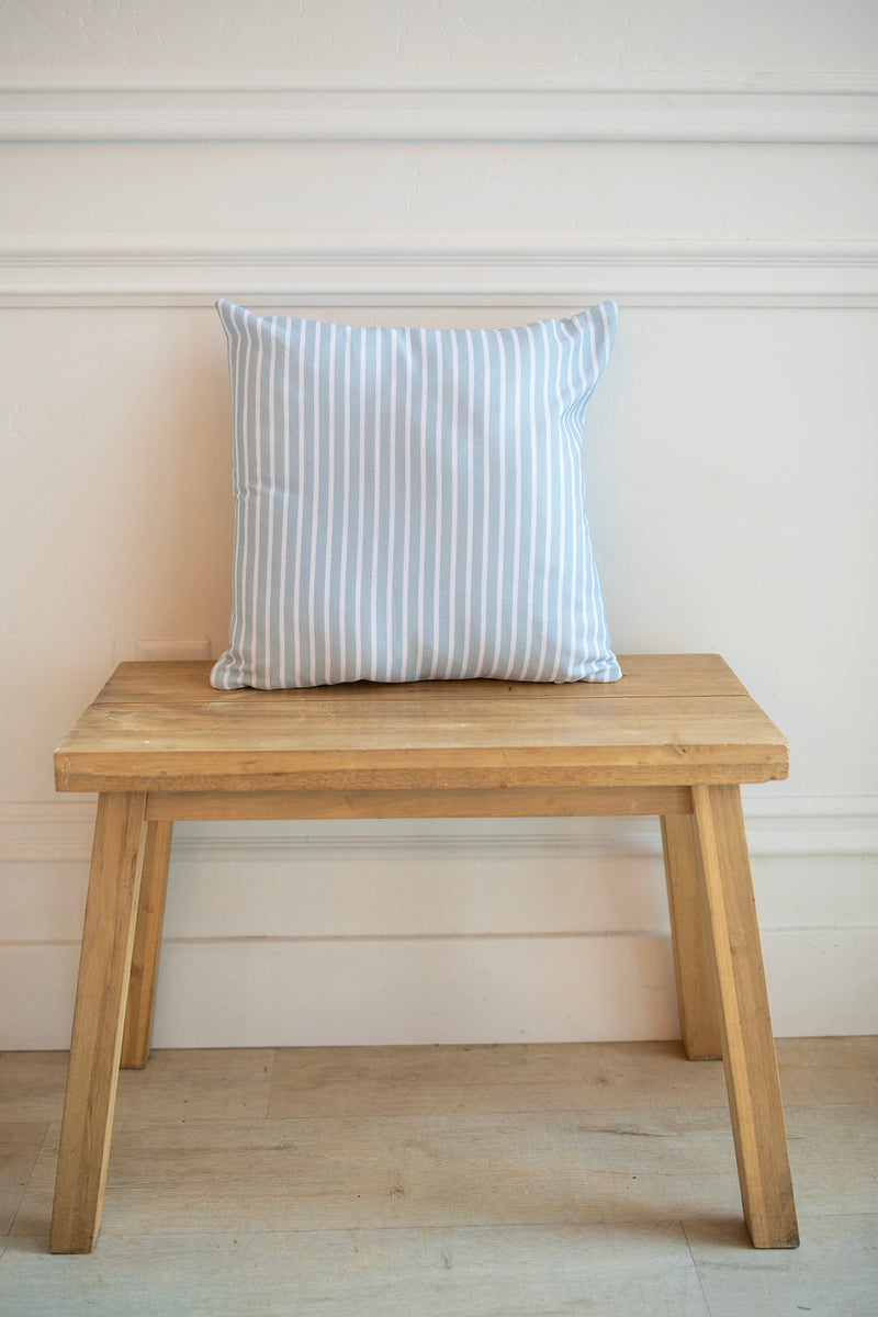 Vintage Stripes Pillow Cover + Insert Powder Blue