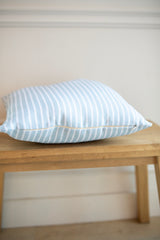 Vintage Stripes Pillow Cover + Insert Powder Blue