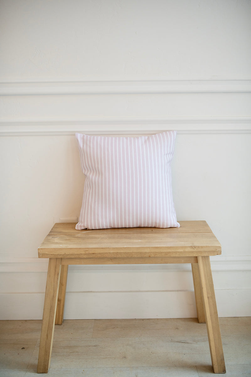 Vintage Stripes Pillow Cover + Insert in Blush
