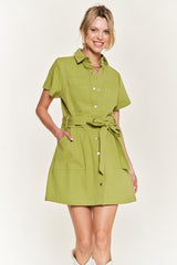 Belted Cotton Dress