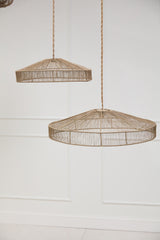 Blake Light Shade – Neutral Metal Wire Pendant Shade for Modern Lighting Design