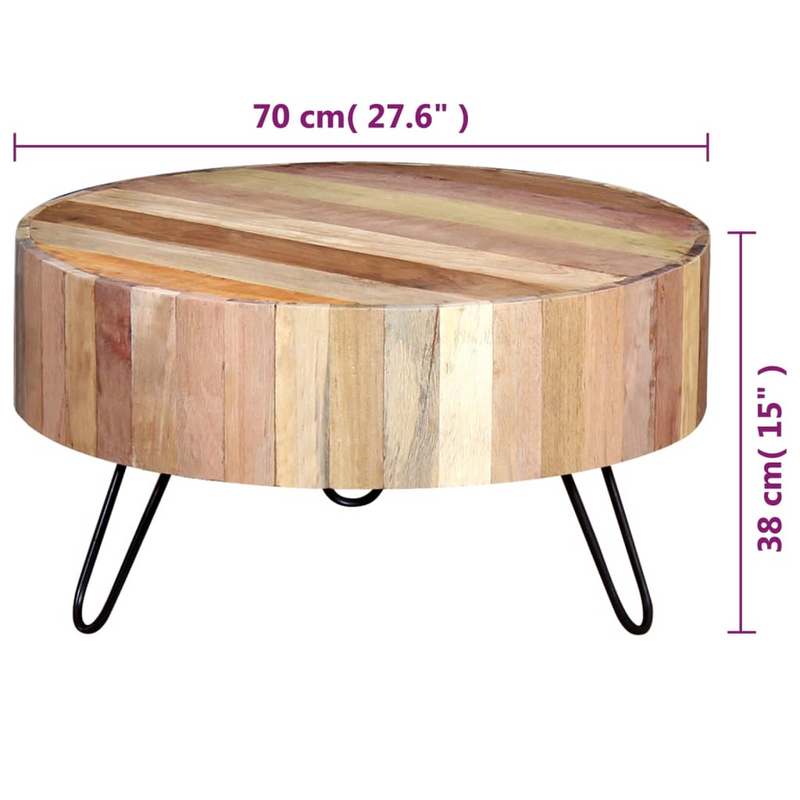 vidaXL Coffee Table Solid Reclaimed Wood