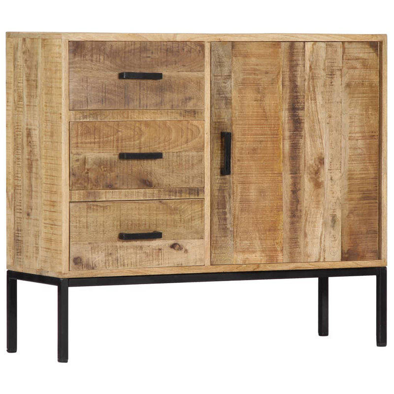 vidaXL Sideboard 34.6"x11.8"x28" Solid Mango Wood