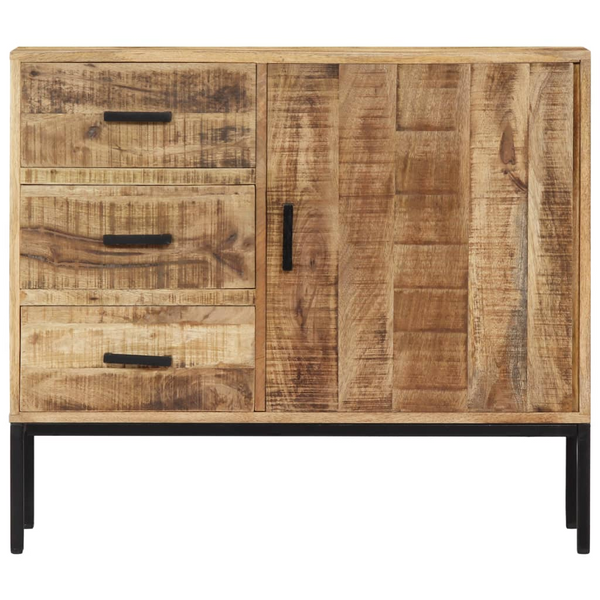 vidaXL Sideboard 34.6"x11.8"x28" Solid Mango Wood